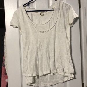 Free People white layered tshirt